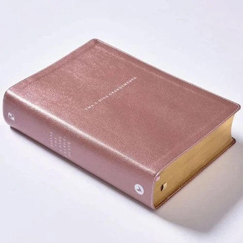 Biblia Ama a Dios Grandemente NBLA Tapa Flexible Oro Rosa PERSONALIZADA con Nombre + Tabs