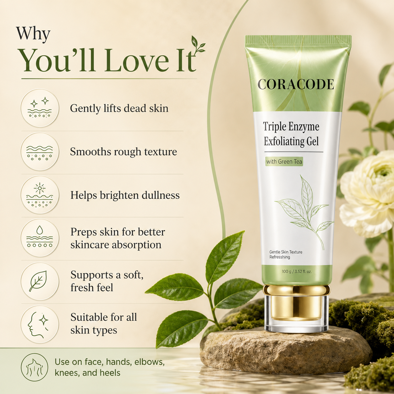 Coracode Triple Enzyme Exfoliating Gel