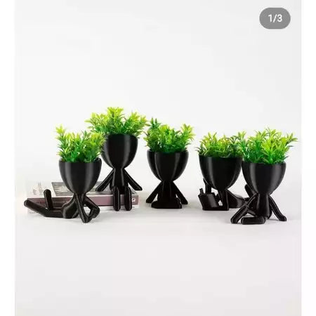 3 Mini Vasinhos com flor - Palazzo